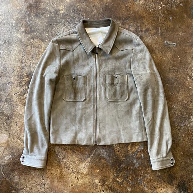 (M) the letters 고트 스웨이드 자켓