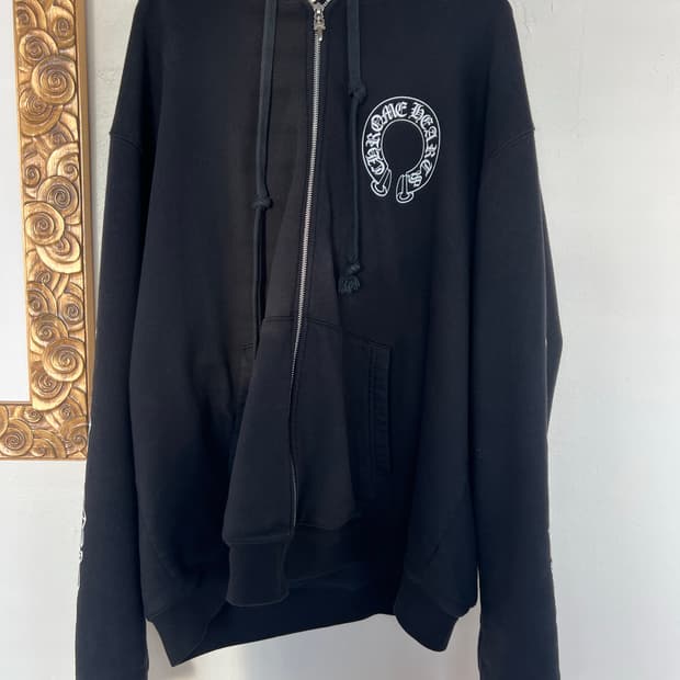 [L] 크롬하츠 홀스슈 플로랄 헤비웨이트 후드집업