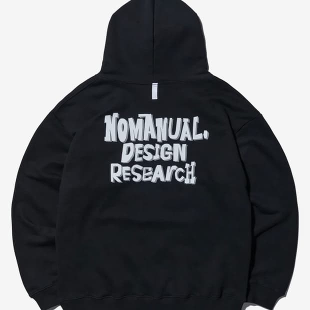 (M)노매뉴얼 백로고 후드티