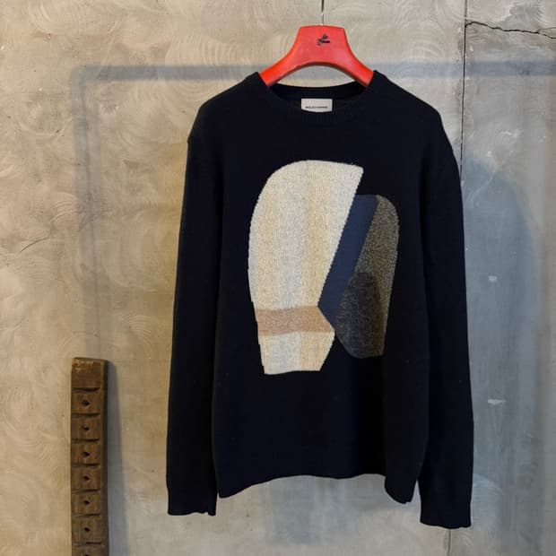 솔리드옴므 그래픽 니트 100