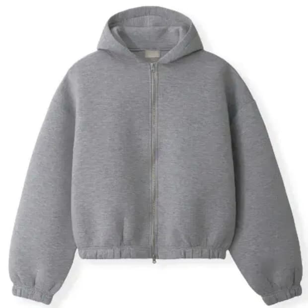 네오프렌 오버핏 후드집업