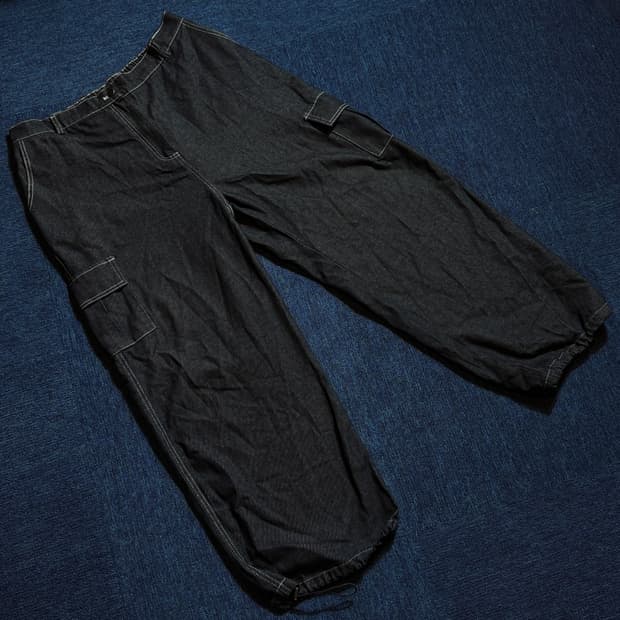 빈티지 포켓포인트 스트링 데님팬츠