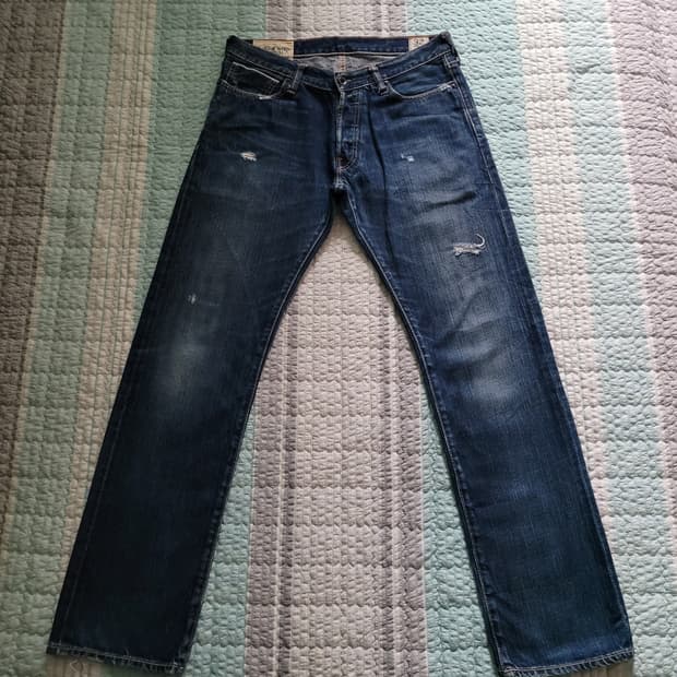 아베크롬비 렘선 슬림스트레이트 셀비지데님 탭32 실33사이즈