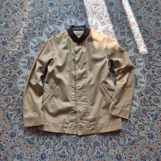 45rpm 레더 차이나 카라 초어자켓