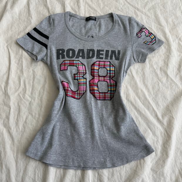 키치 00‘s y2k 딱붙 반팔탑