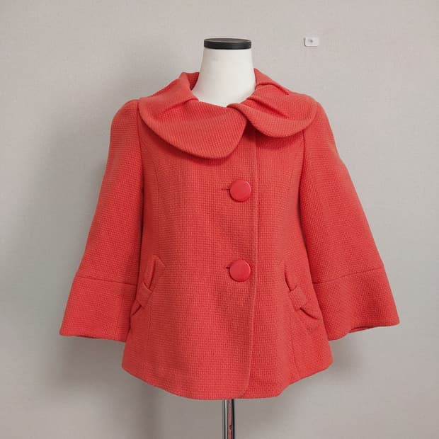 양산형 지뢰계 갸루 로리타 리본 코트 