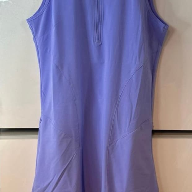 푸마 퍼플 민소매 골프 원피스 