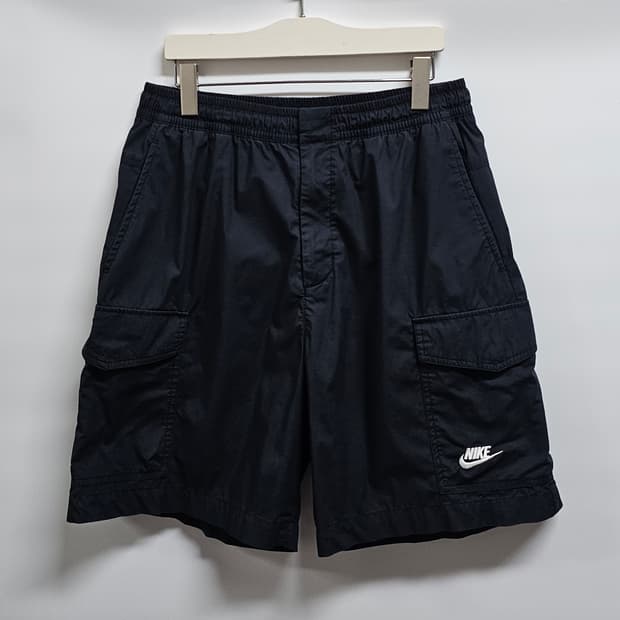 나이키 블랙 카고 반바지 L
