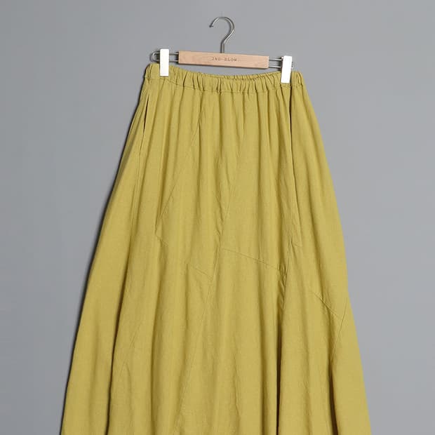 Non Linen Blend Flared Skirt (27~29)
