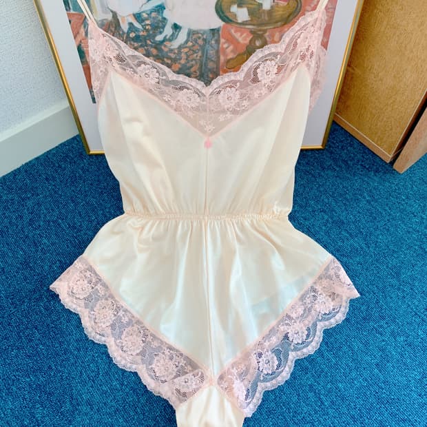 빈티지 란제리 바디수트