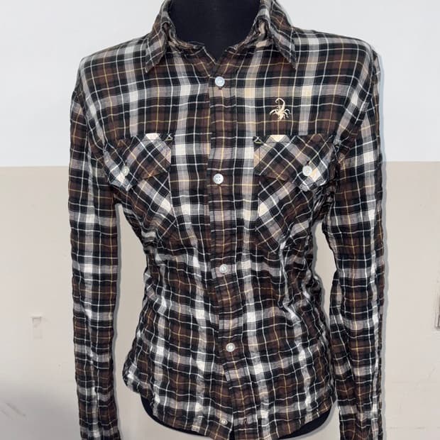 히스테릭글래머 슬림핏 체크셔츠