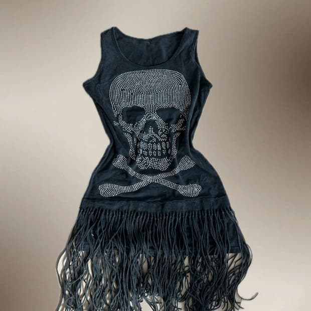 매드 펑크 고스 해골 큐빅 슬리브리스