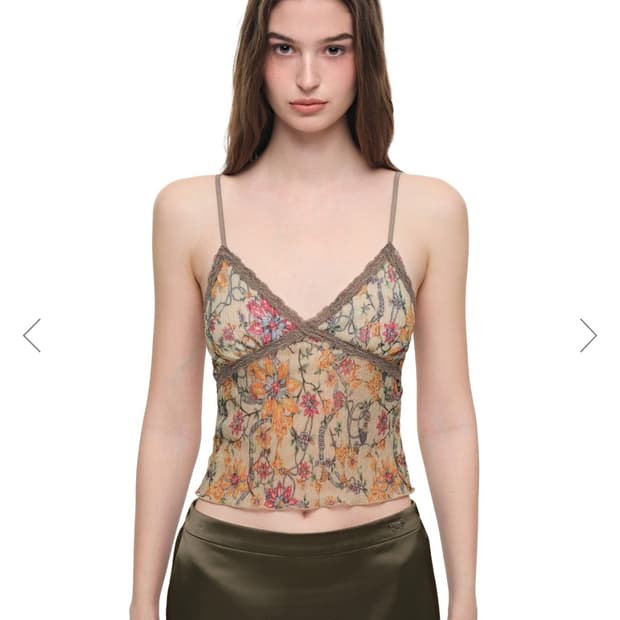 (M<->S 사이즈 교환) 투머치택스 플로럴 탑 옐로우