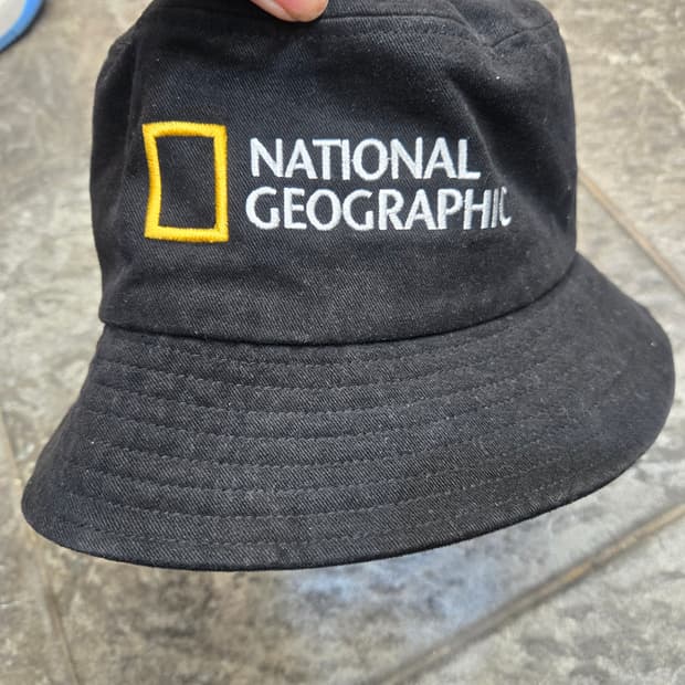 내셔널지오그래픽 블랙 버킷햇 모자