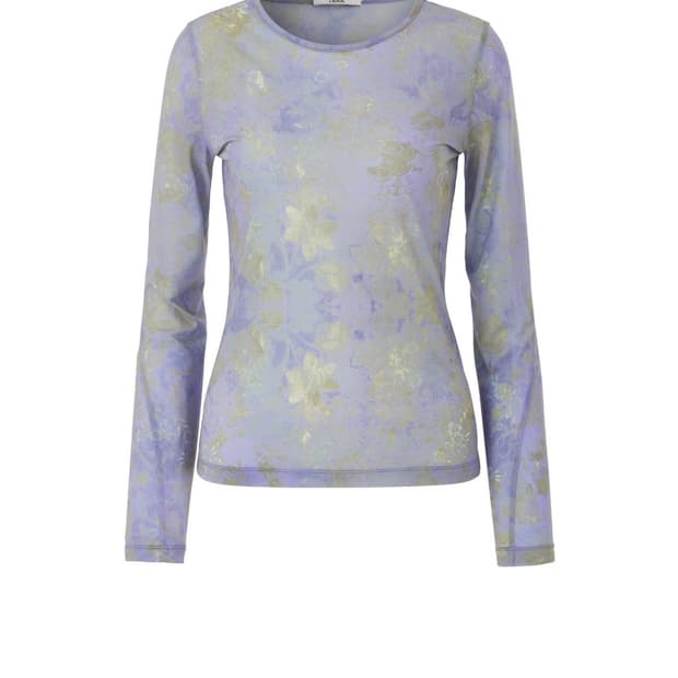 Teak floral sheer top