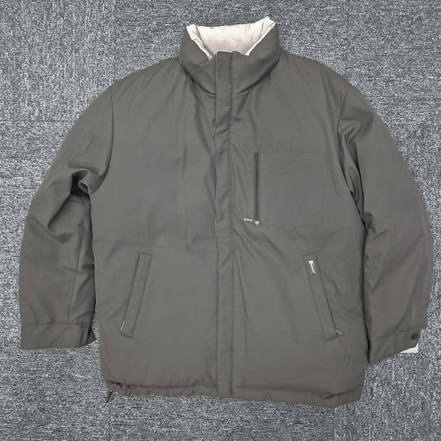 [M]<입생로랑>다크그레이베이지 리버서블 패딩