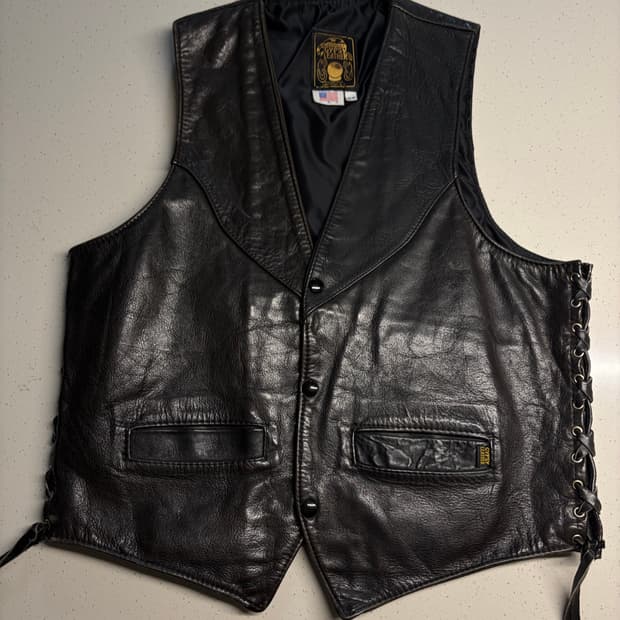 Gypsy’s leather 웨스턴 레더 베스트 아메리칸 빈티지