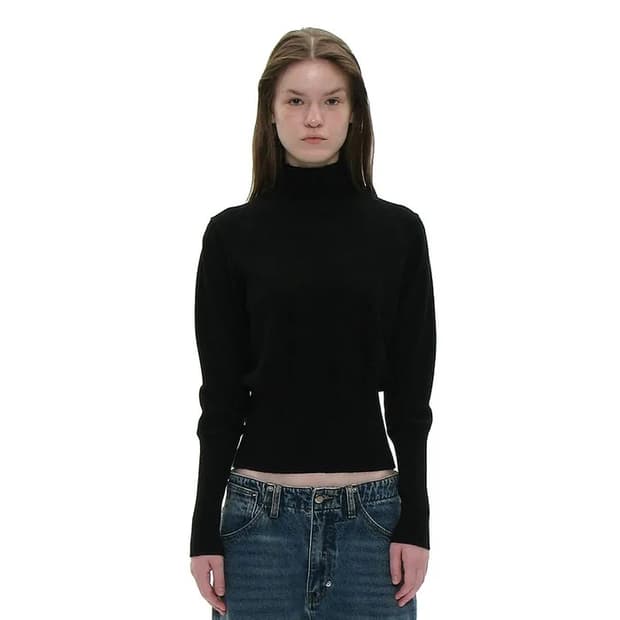 파르티멘토 우먼 하이넥 2way 백 버튼 니트 탑 팔로마울