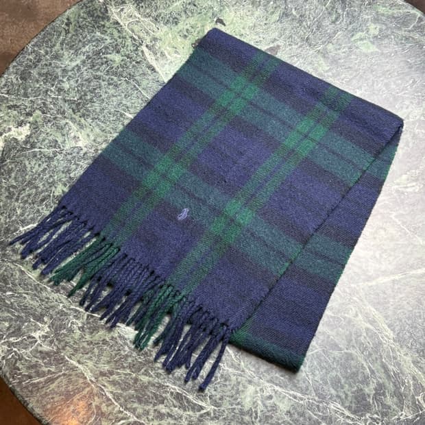 폴로 랄프로렌 체크 울 머플러 목도리