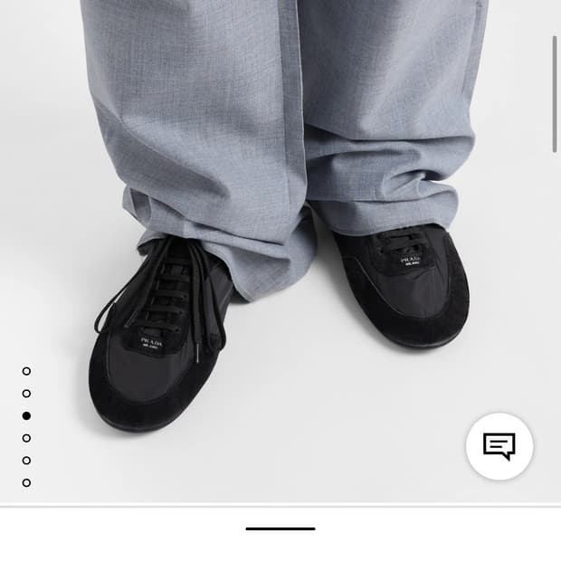 프라다 컬랩스 스웨이드 블랙