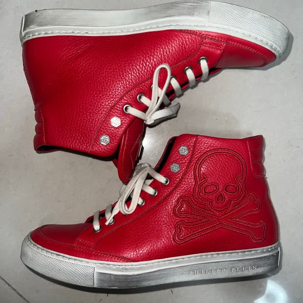 필립플레인 스컬 skull 하이탑 high top