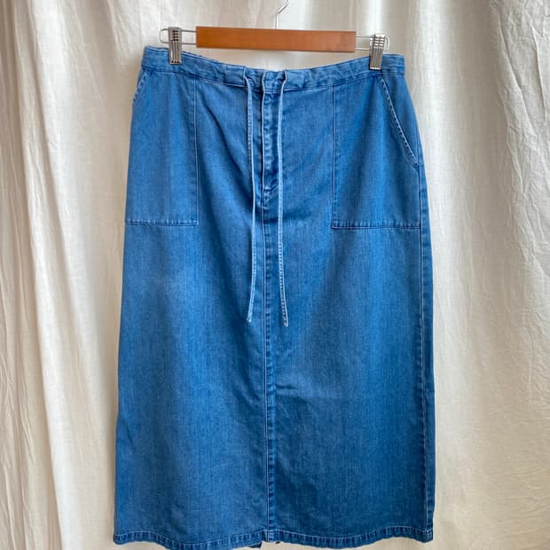 데님 밴딩 스커트(L)