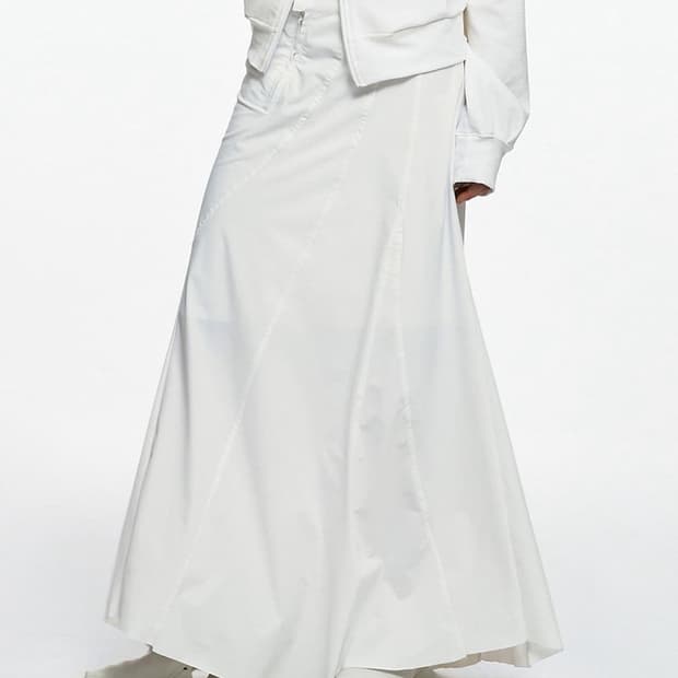 나체 웨이브 맥시 스커트