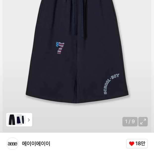 aeae 트렁크 레이어드 스웻숏츠 네이비 버뮤다팬츠 트레이닝팬츠 반바지