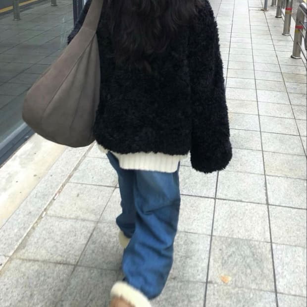 자라 에코 퍼 후드 자켓
