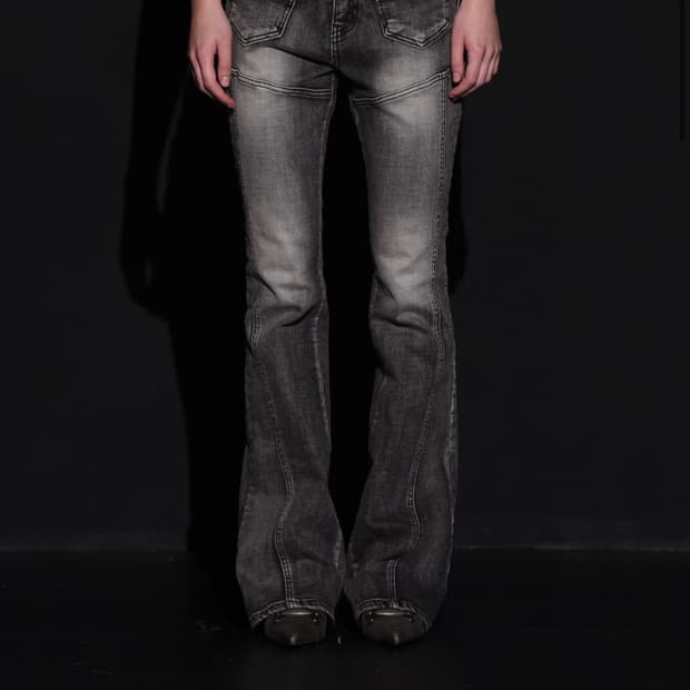 보헤미안서울 프론트 포켓 부츠컷 데님 팬츠