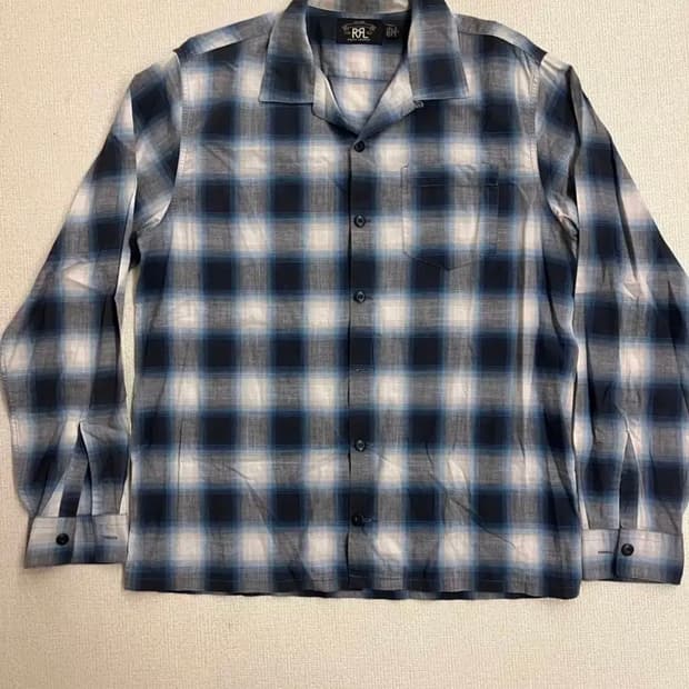 RRL BLUE PLAIDS  COTTON SHIRTS
