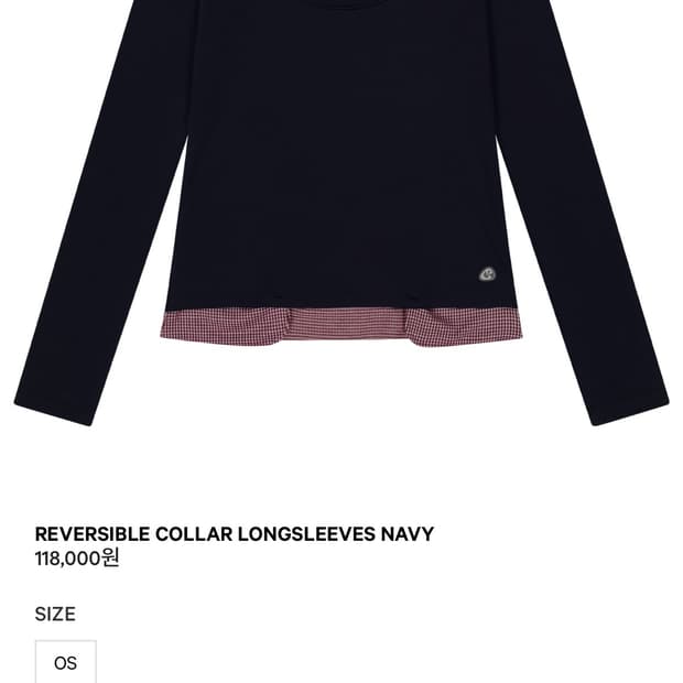 코이세이오 REVERSIBLE COLLAR LONGSLEEVES NAVY