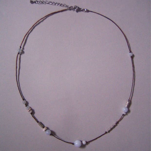 vintage blue silver-cross necklace 목걸이