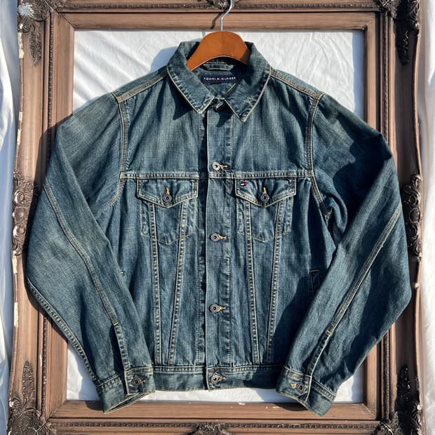 타미 힐피거 데님 자켁