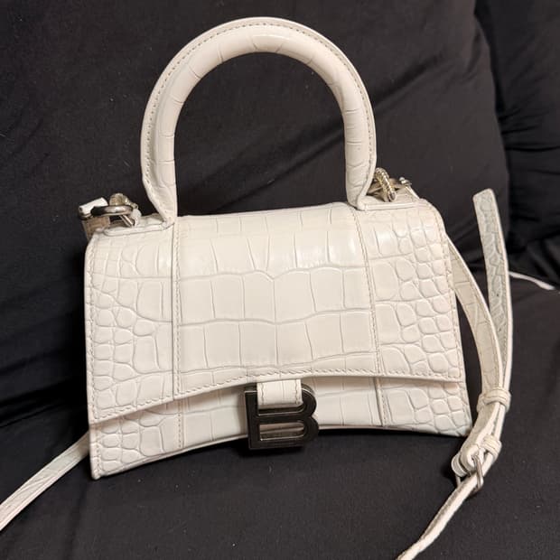 발렌시아가 XS 아워글래스 토트 백