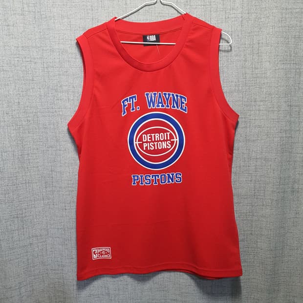 NBA 디트로이트 피스톤즈 농구 유니폼 레드 
