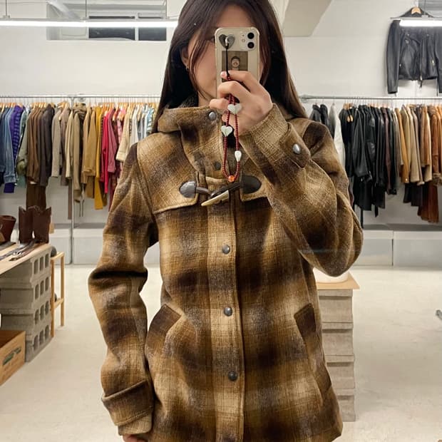 저널스탠다드 옴브레 체크 자켓