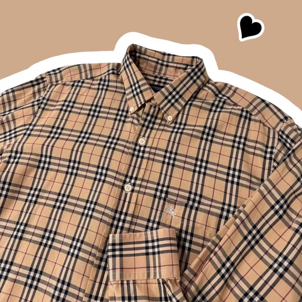 정품 버버리 노바체크 셔츠