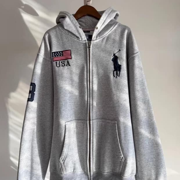 폴로 빅포니 성조기 후드집업