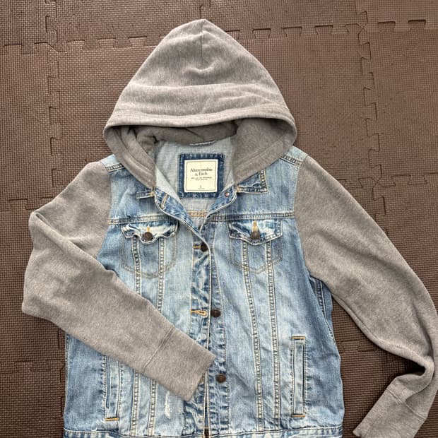 abercrombie&fitch 데님 후드자켓