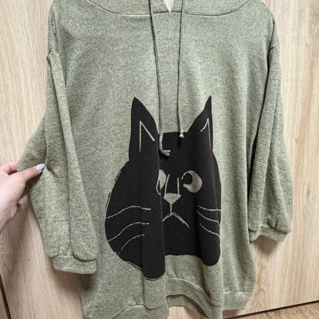 모리걸 고양이 네코 후드니트 하구미 스즈코