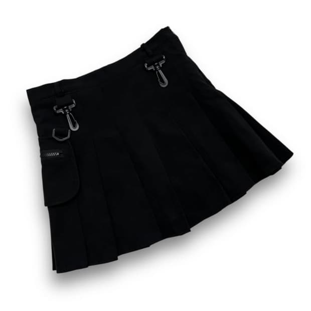 락시크 D링 고리 원 포켓 다크 테니스 스커트