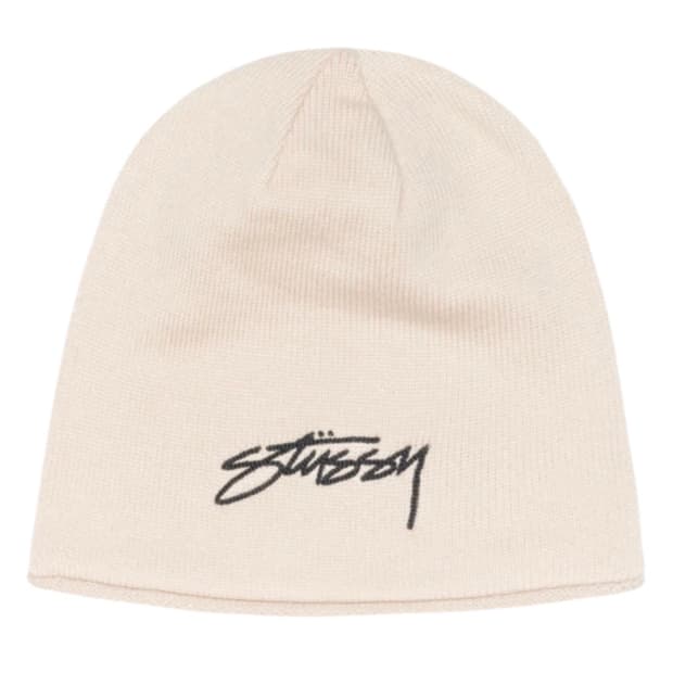 새상품) 스투시 스컬캡 체인 스티치 롤드 비니 본