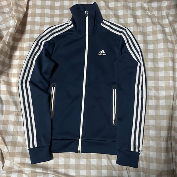 아디다스 져지 네이비 90 집업 삼선 트랙탑 곤색 Y2K
