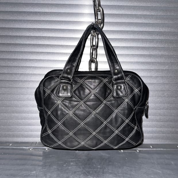 00s 미국 빈티지 퀼팅 가죽 가방