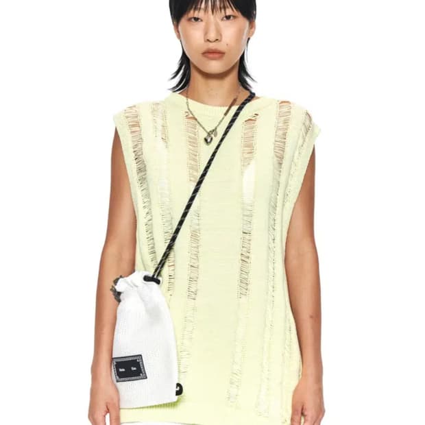 마뗑킴 네온 레몬 니트 베스트