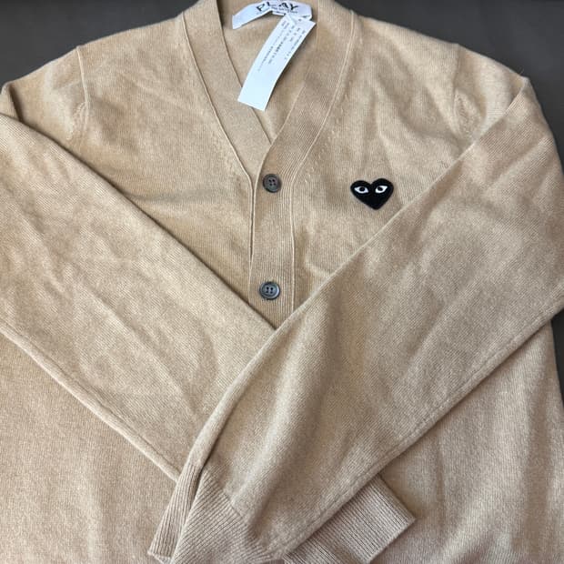 꼼데가르송 가디건 베이지