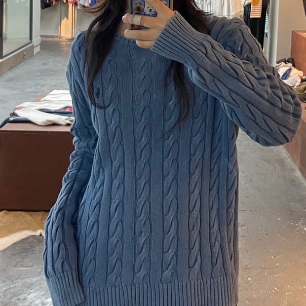 폴로 랄프로렌 코튼 꽈배기 니트 H143