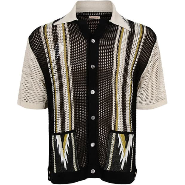 캐피탈 12G 메쉬 니트 쿠바 셔츠 (L) 