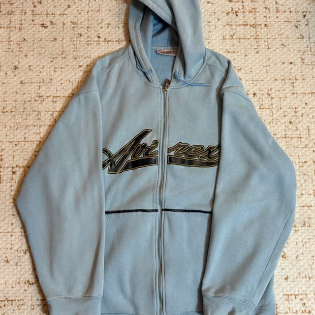 AVIREX 후드집업 2XL 하늘색